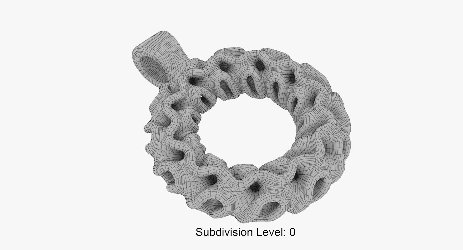 Gyroid Torus Pendant - Printable 3D print model_10
