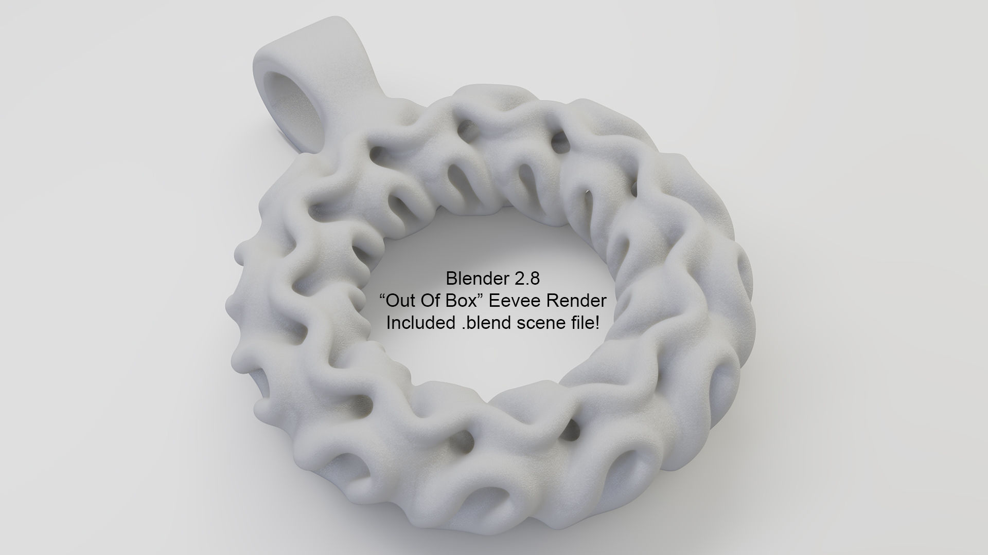 Gyroid Torus Pendant - Printable 3D print model_9
