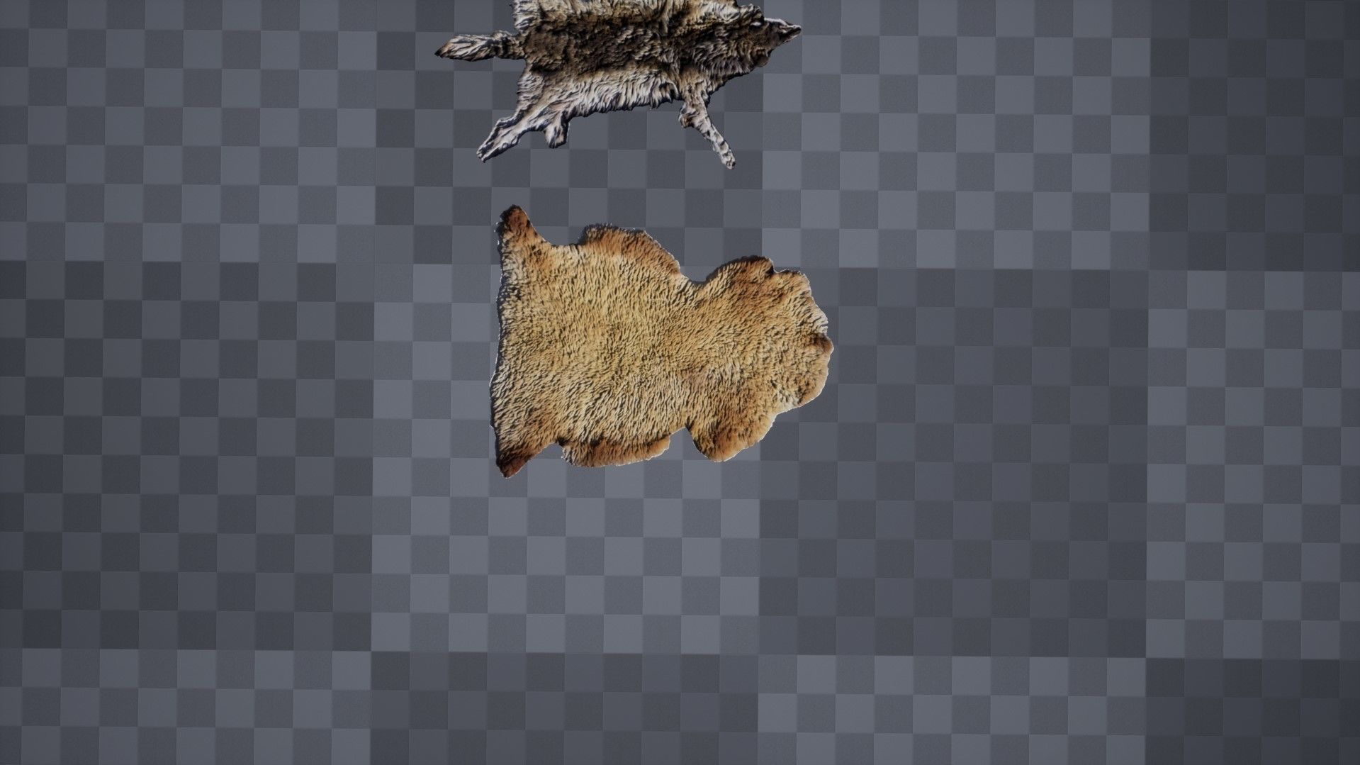 Low Poly Animal Pelts Low-poly 3D model_5