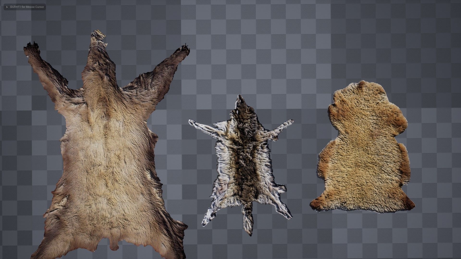Low Poly Animal Pelts Low-poly 3D model_1