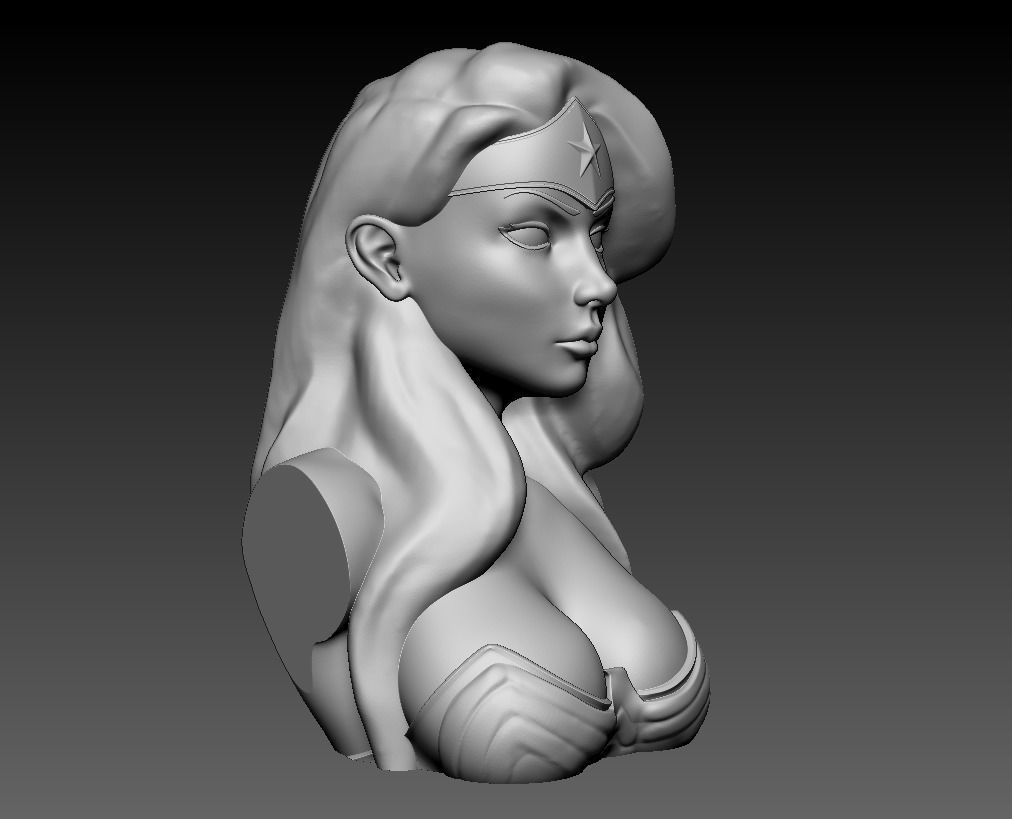 Bust - Wonder Woman 3D print model_19