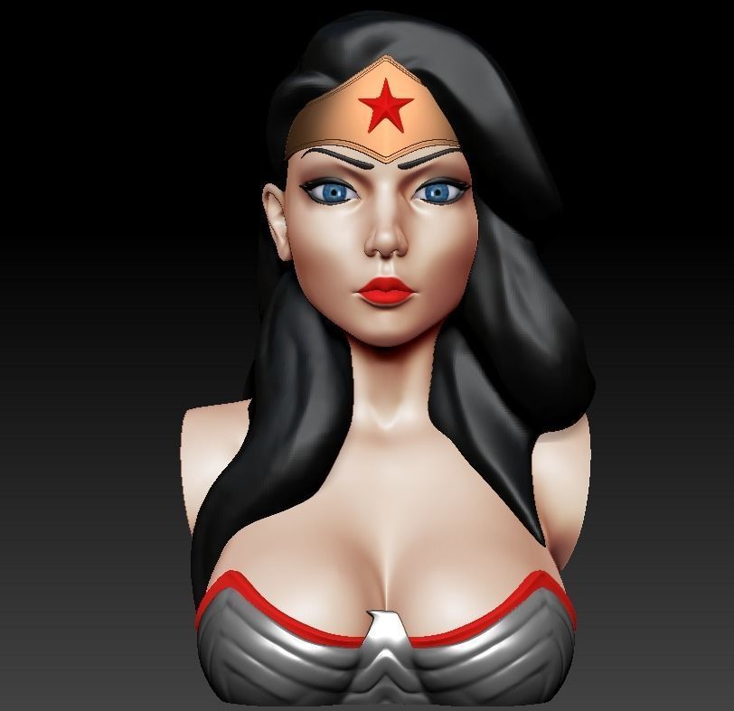 Bust - Wonder Woman 3D print model_3
