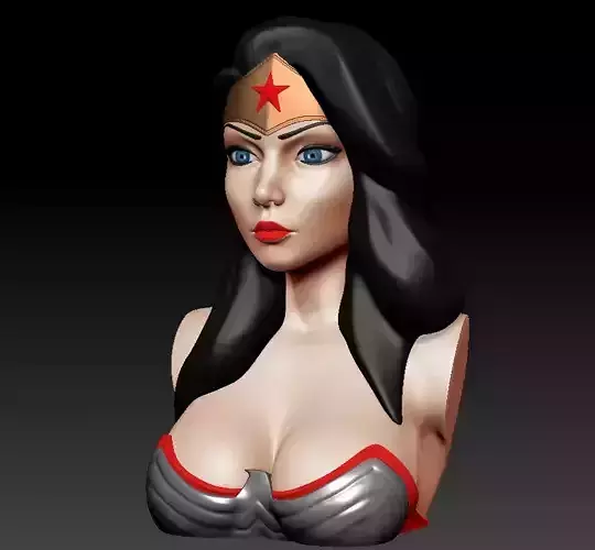 Bust - Wonder Woman 3D print model Bust - Wonder Woman 3D print model