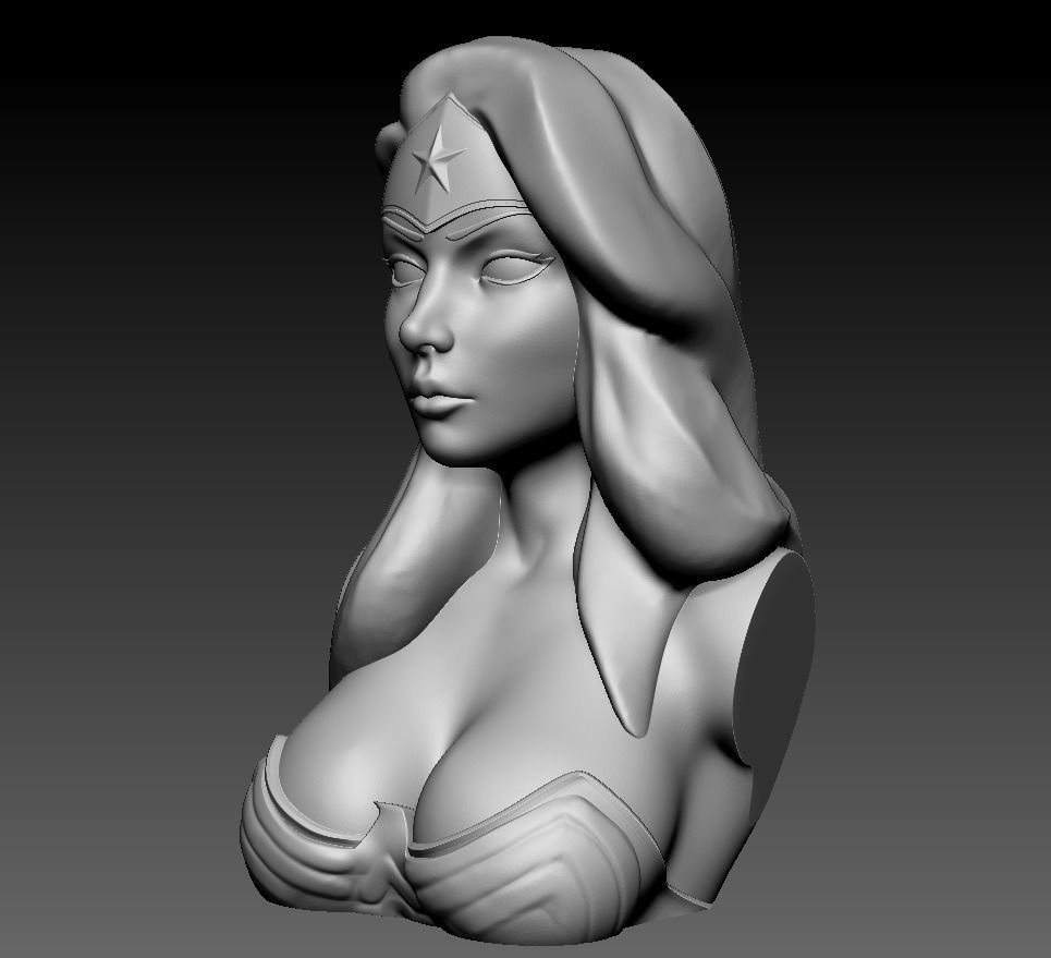 Bust - Wonder Woman 3D print model_11