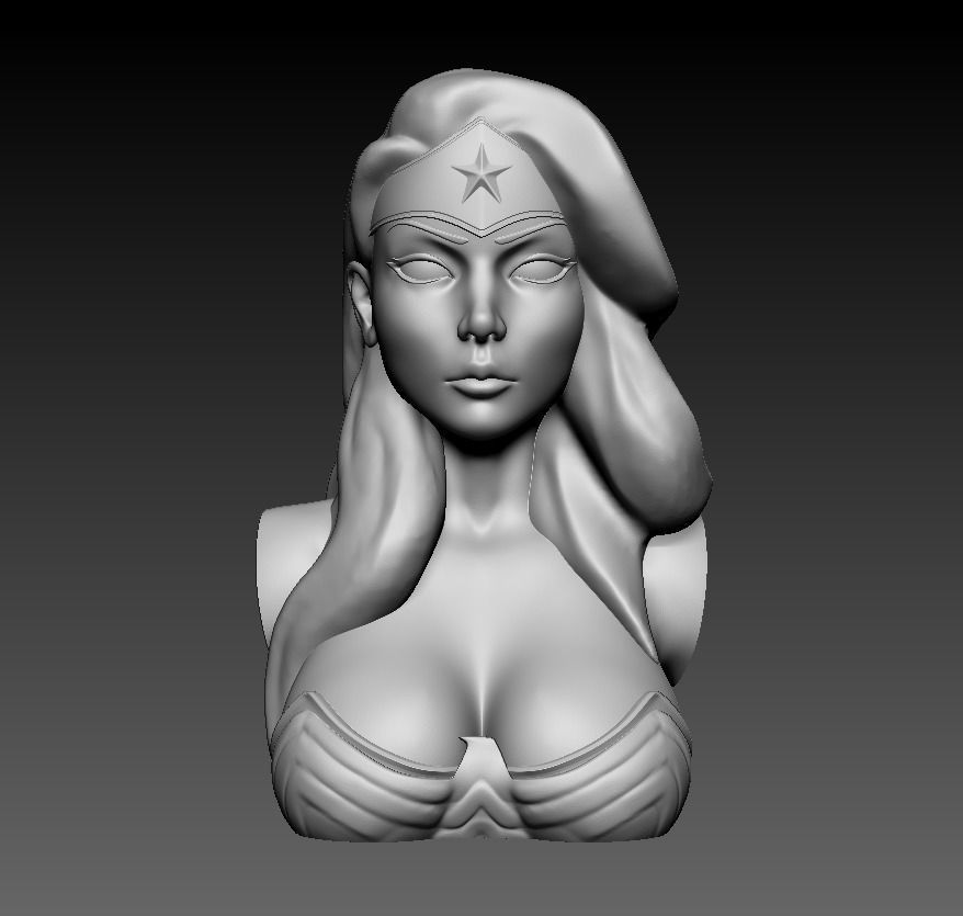 Bust - Wonder Woman 3D print model_12