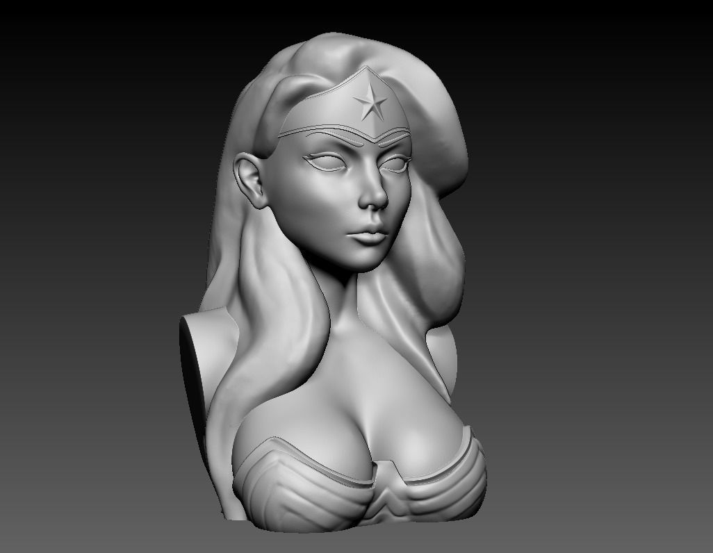 Bust - Wonder Woman 3D print model_15