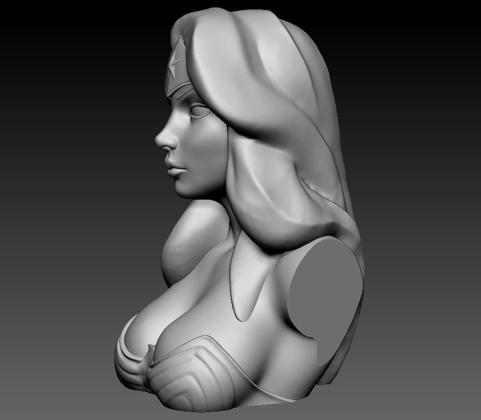 Bust - Wonder Woman 3D print model_10