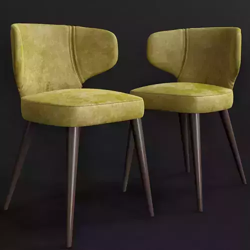 CHAISE CLASSIQUE OREILLES  BOIS 3d model