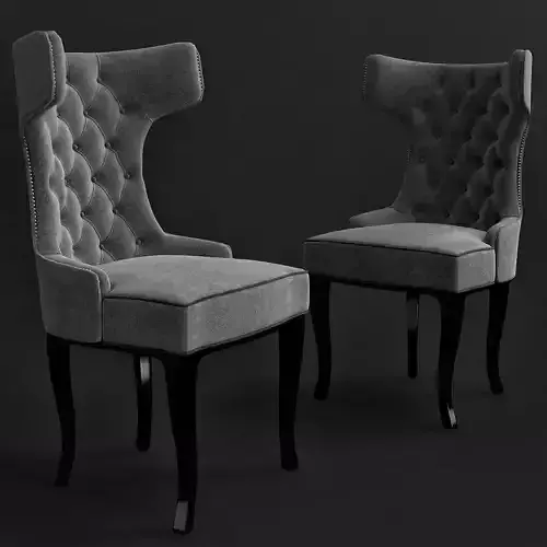 CHAISE CLASSIQUE EN TISSU 3d model
