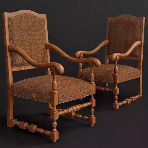 18th c french armchair 3d model