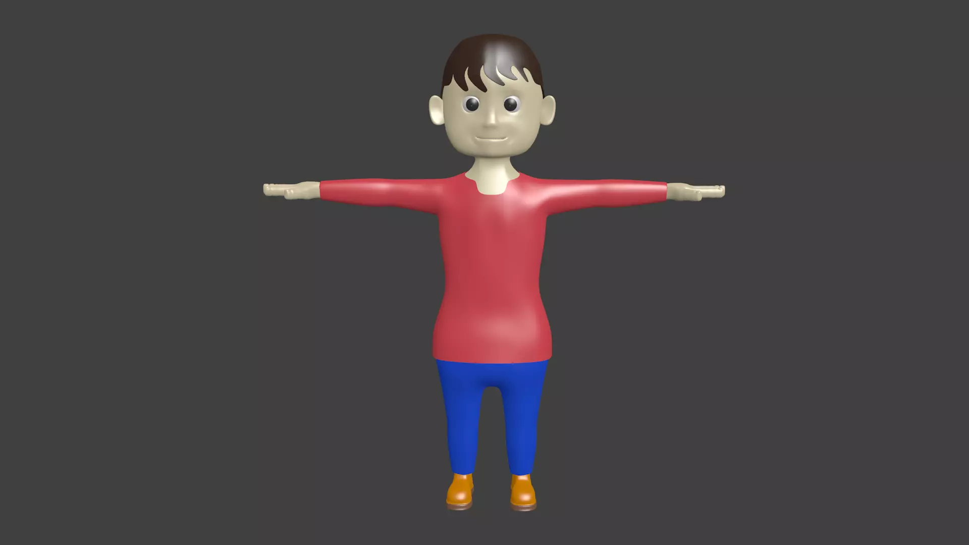 3d boy low 3D model_0