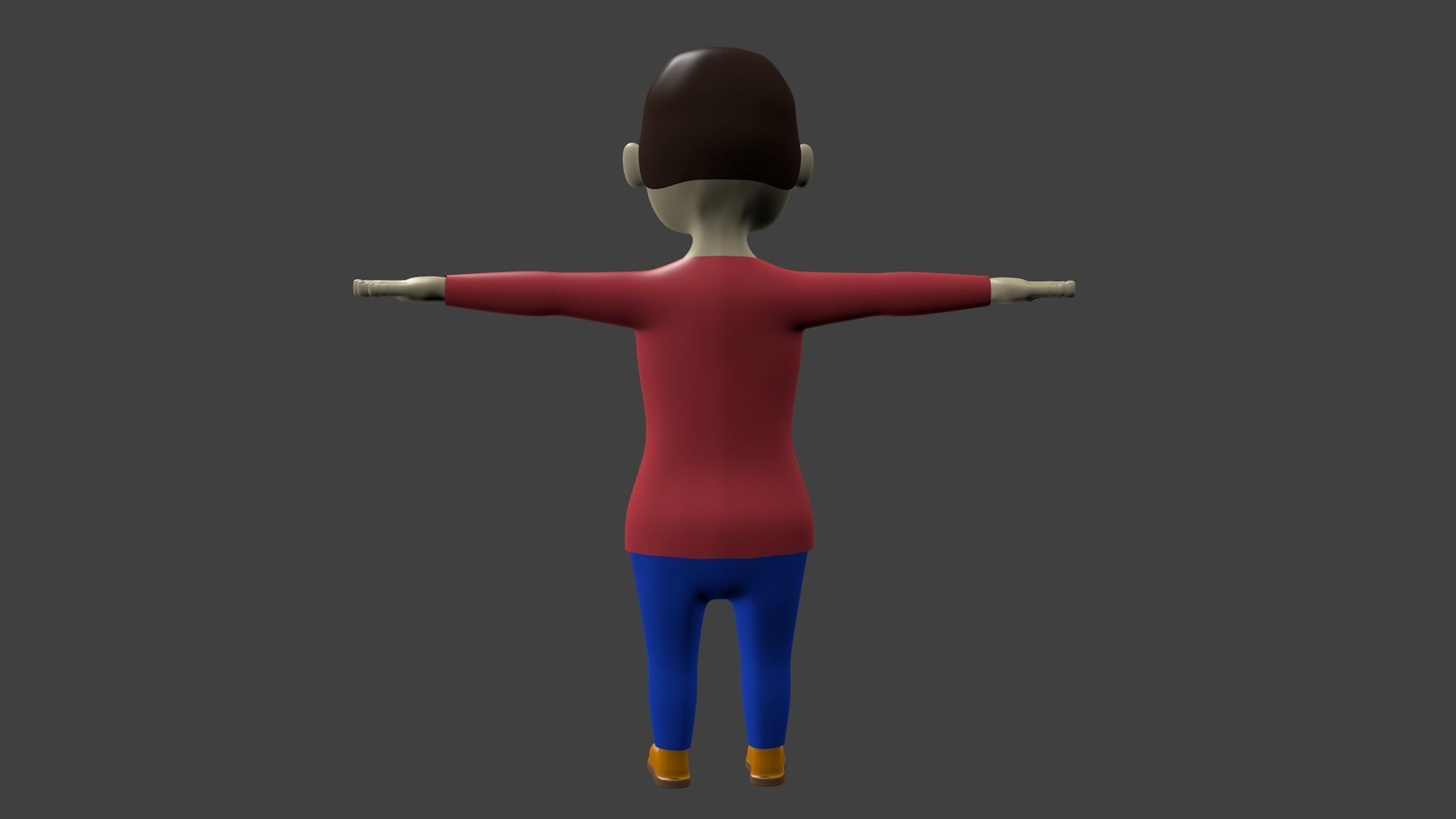 3d boy low 3D model_1