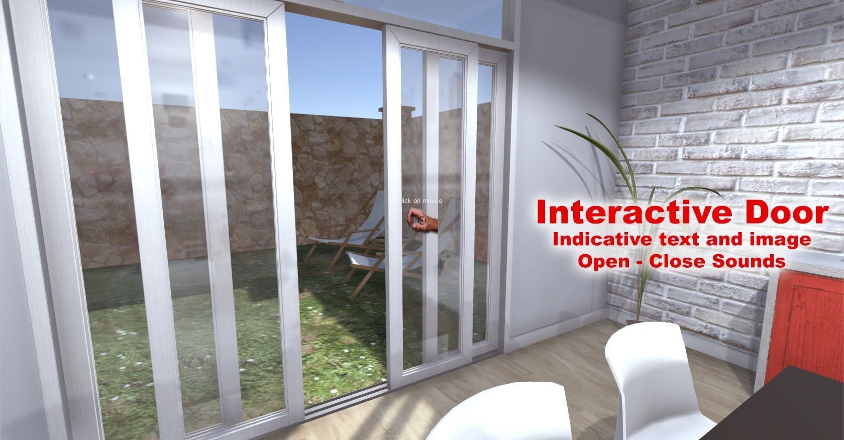 Elegant Living Room Low-poly 3D model_5