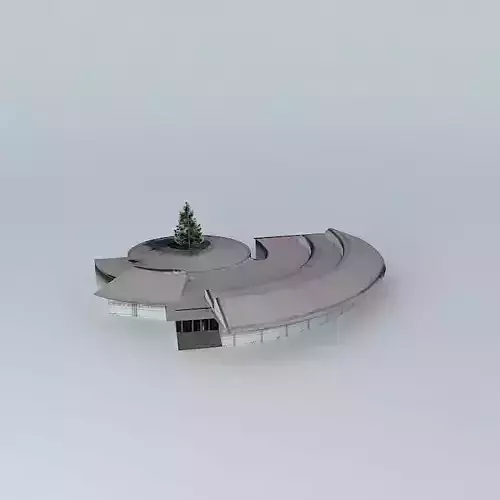 Building circular with tree in middle