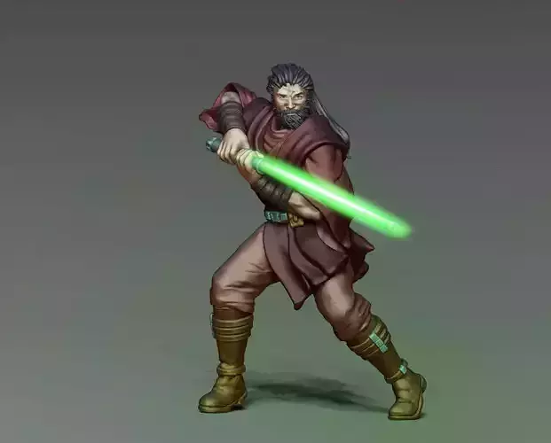 Light side knight 3D print model - 35 mm scale