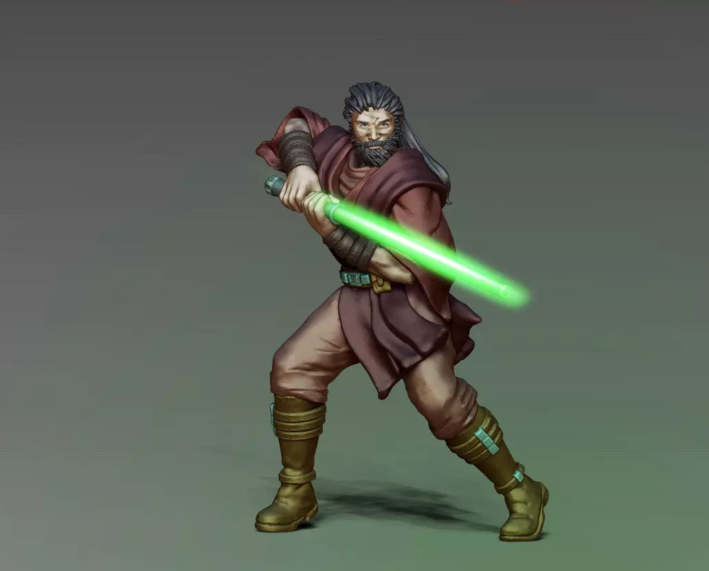 Light side knight 3D print model - 35 mm scale 3D print model
