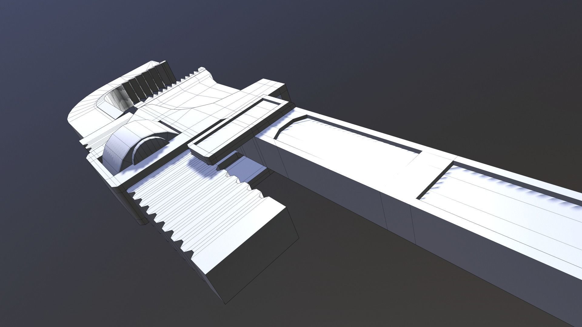 Wrench Game Ready Low-poly 3D model_13