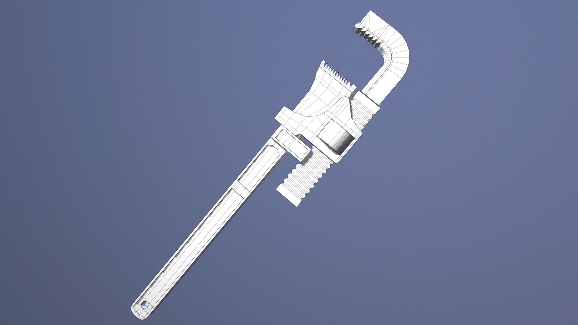 Wrench Game Ready Low-poly 3D model_9
