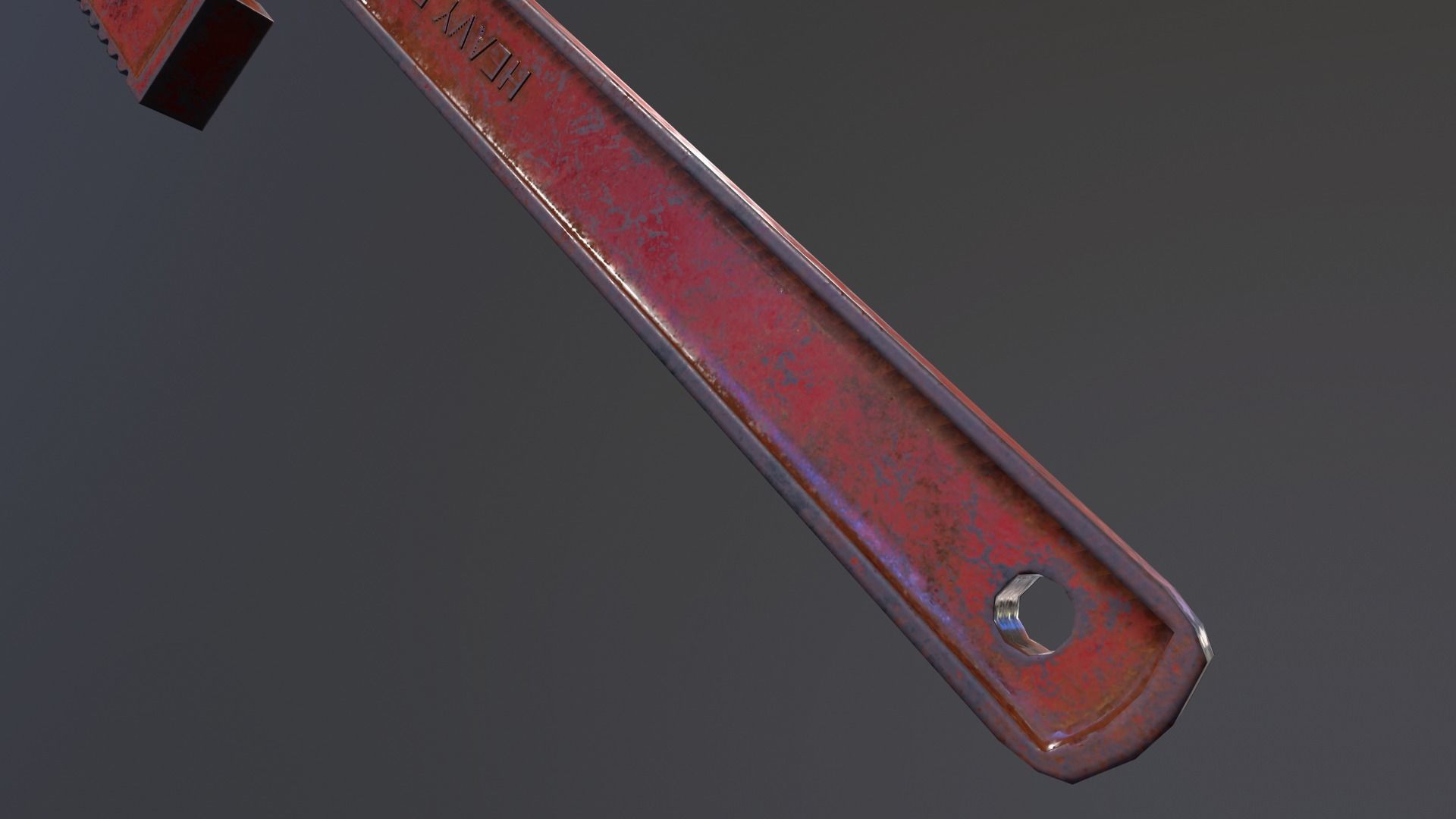 Wrench Game Ready Low-poly 3D model_7