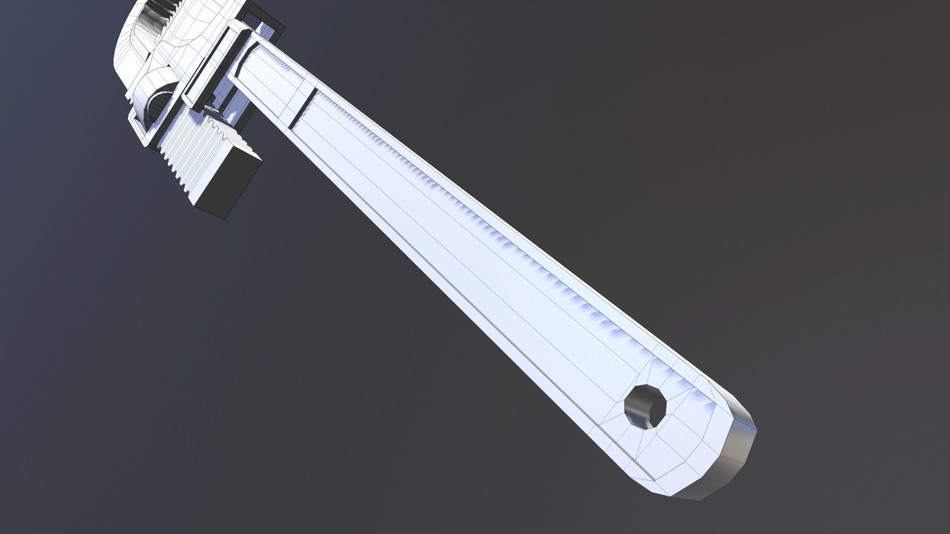 Wrench Game Ready Low-poly 3D model_14