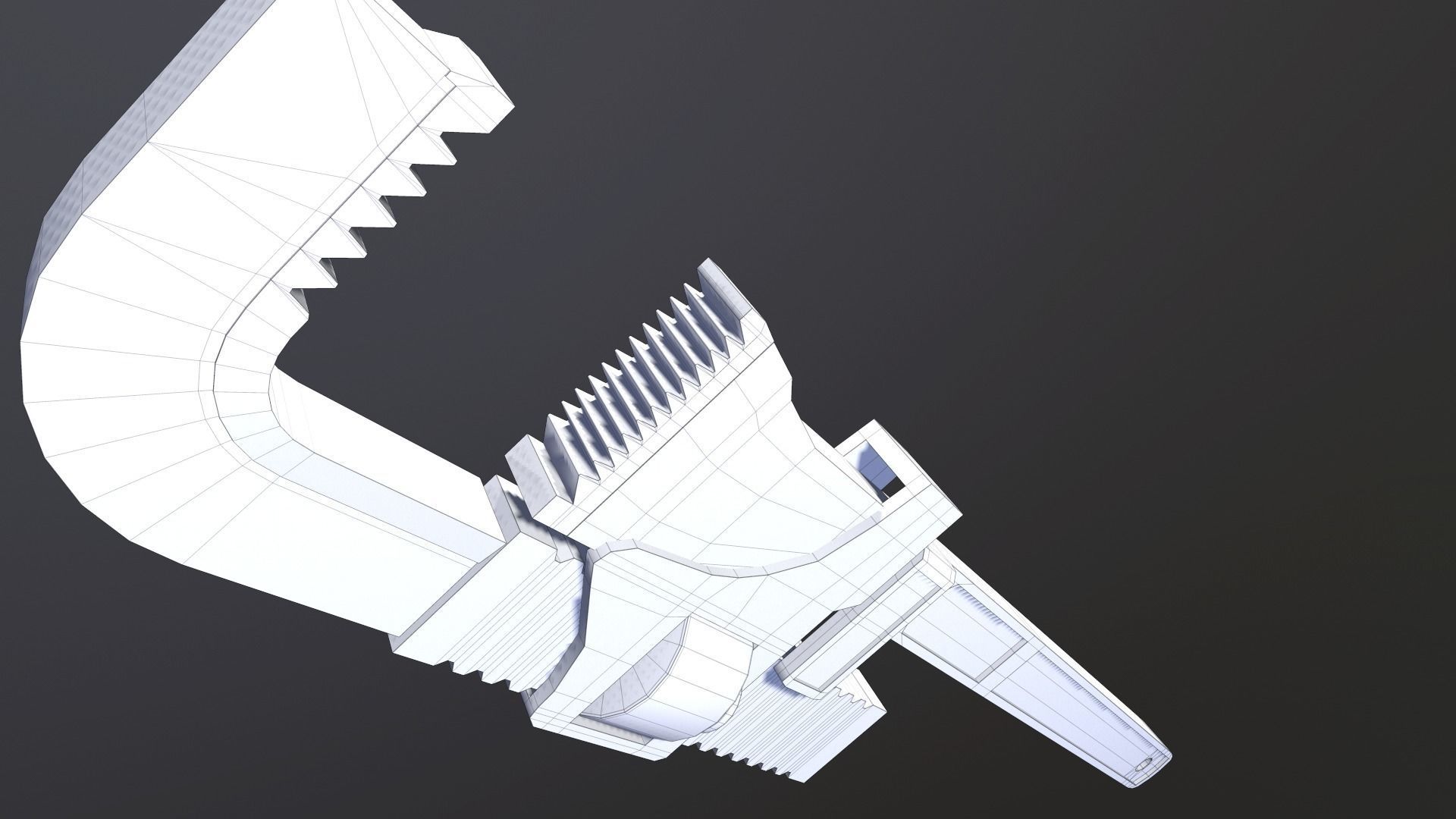 Wrench Game Ready Low-poly 3D model_11