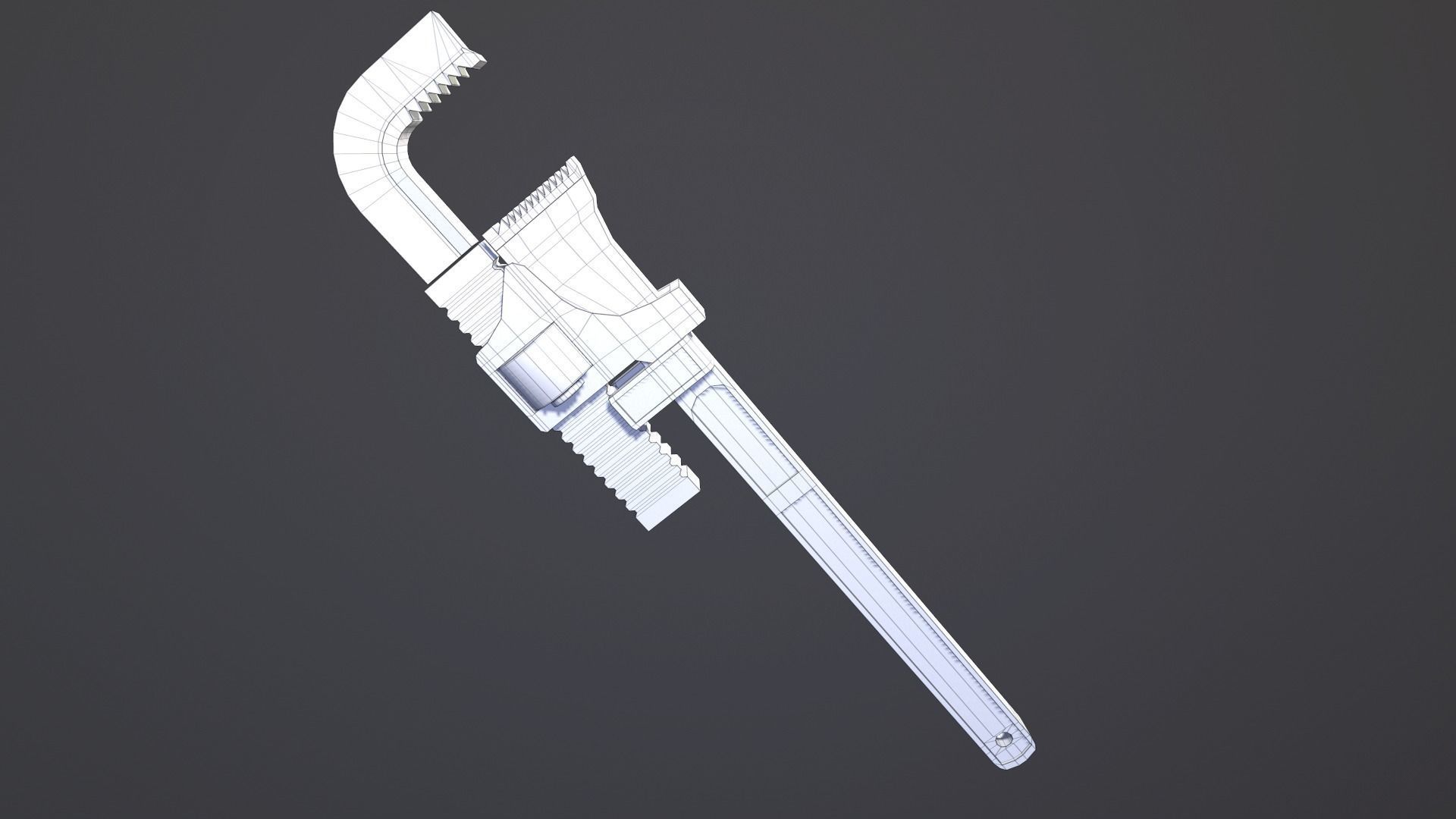 Wrench Game Ready Low-poly 3D model_10