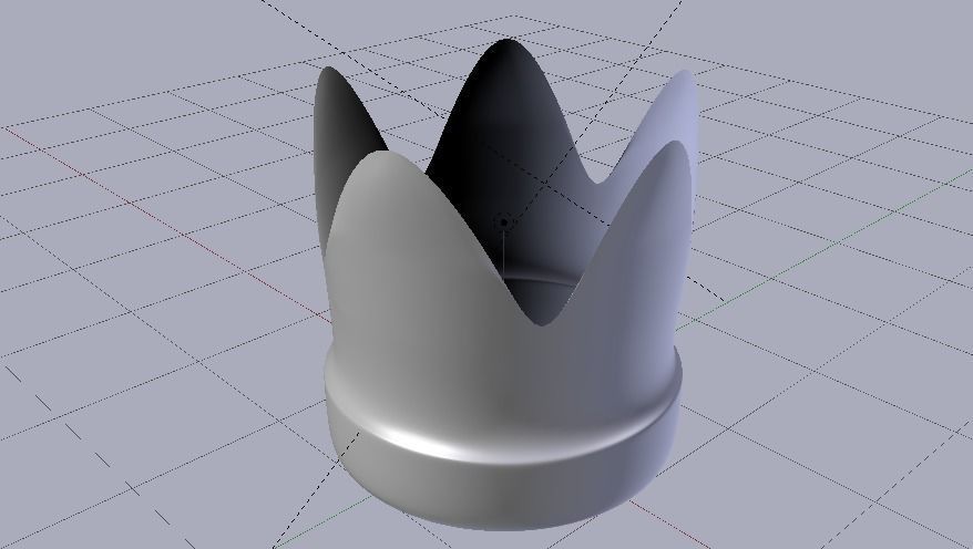 Crown Low-poly 3D model_3
