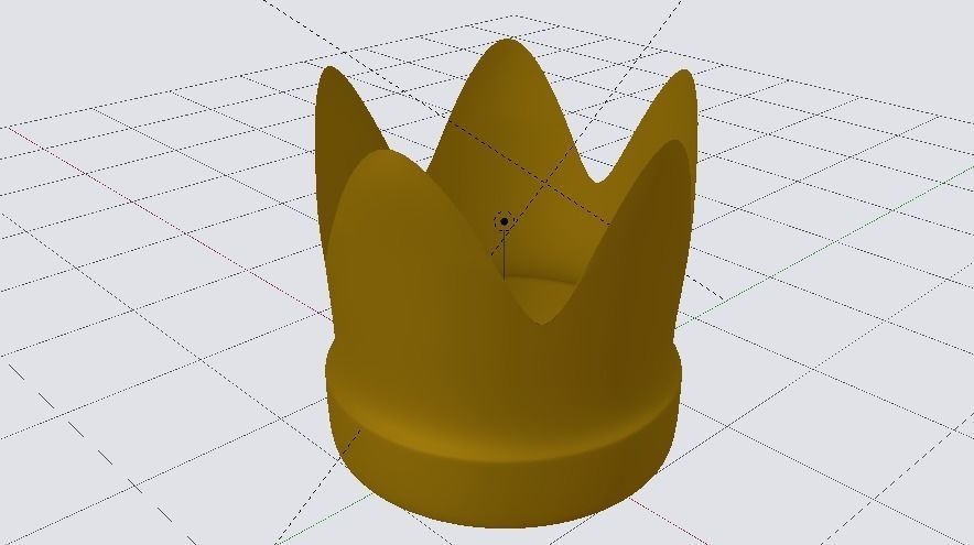 Crown Low-poly 3D model_2