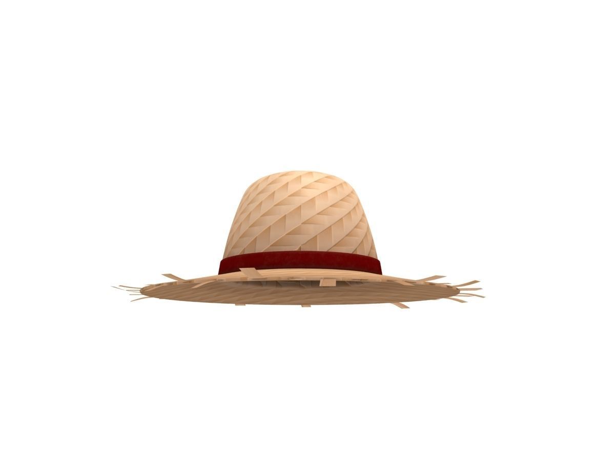 Straw Hat  Low-poly 3D model_5