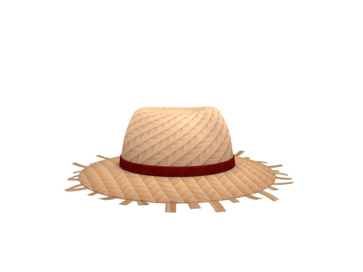 Straw Hat  Low-poly 3D model_4