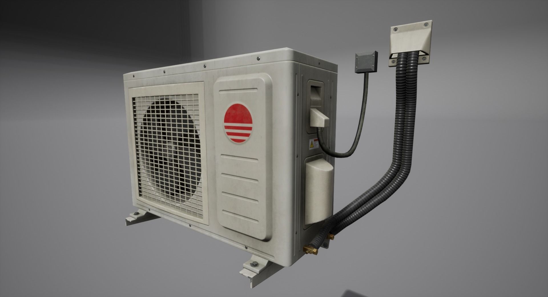 Air conditioning condenser unit Low-poly 3D model_1