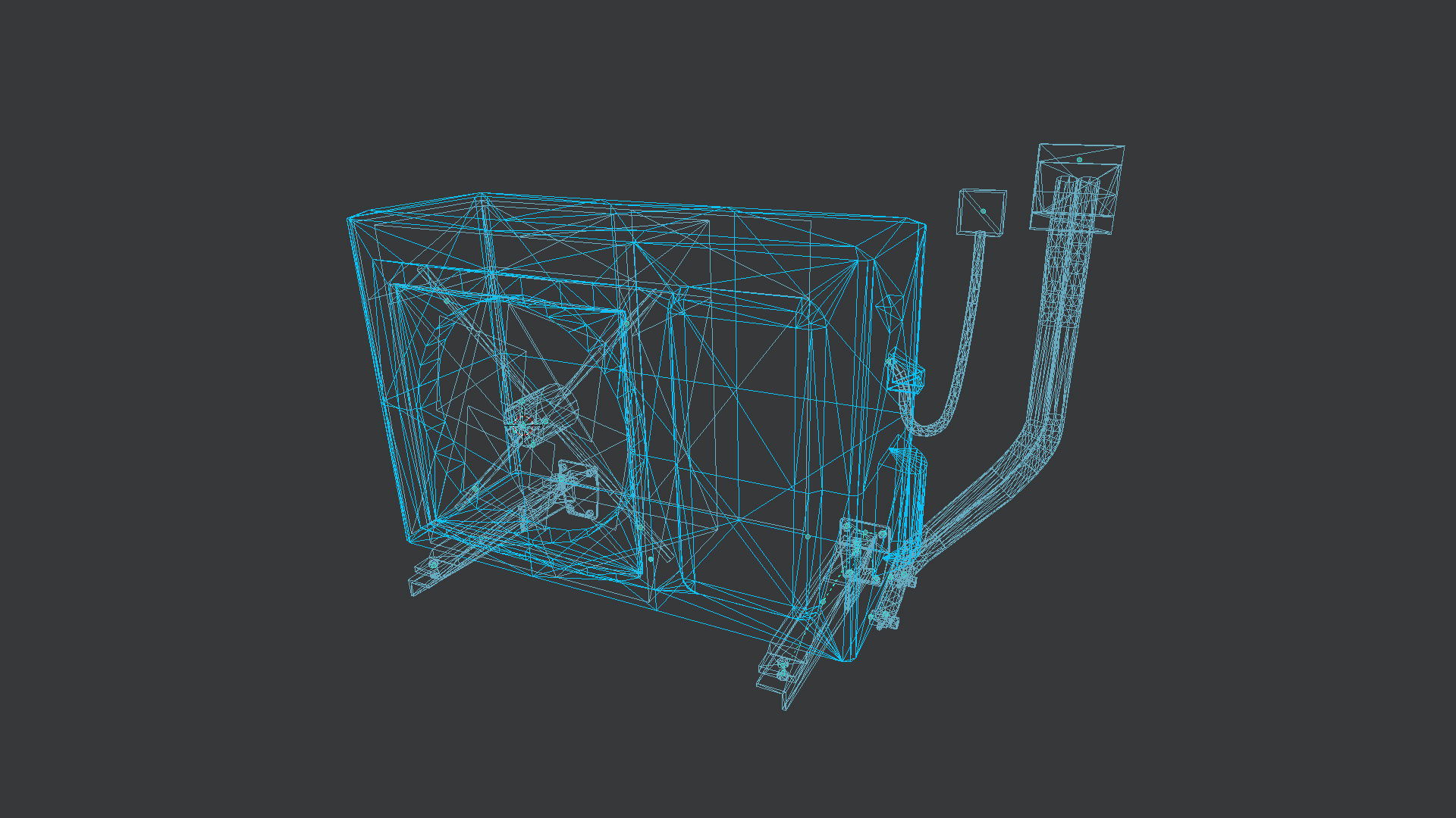 Air conditioning condenser unit Low-poly 3D model_10