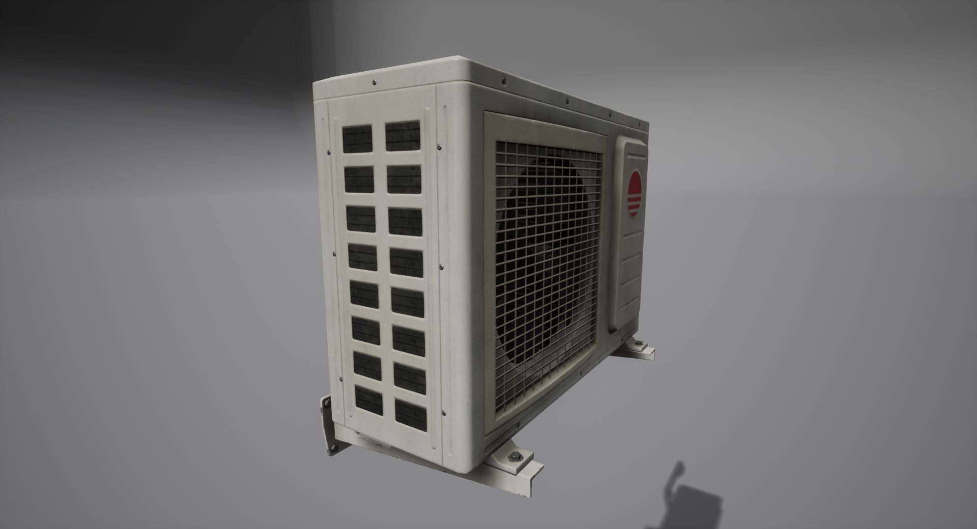Air conditioning condenser unit Low-poly 3D model_2