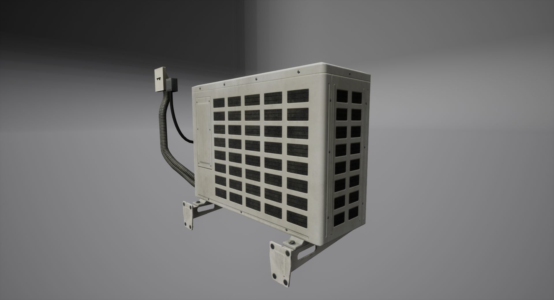 Air conditioning condenser unit Low-poly 3D model_3