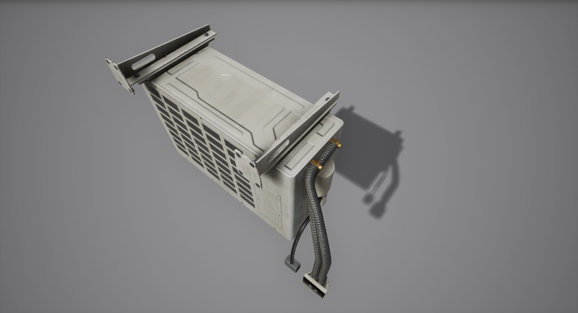 Air conditioning condenser unit Low-poly 3D model_5