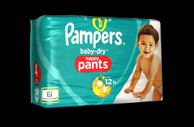 Diaper package 3D model