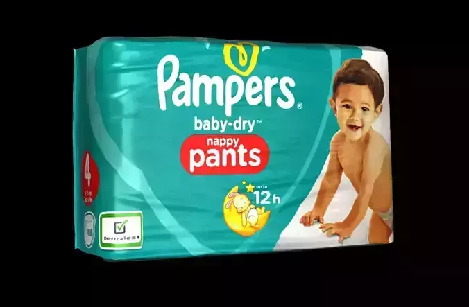 Diaper package 3D model
