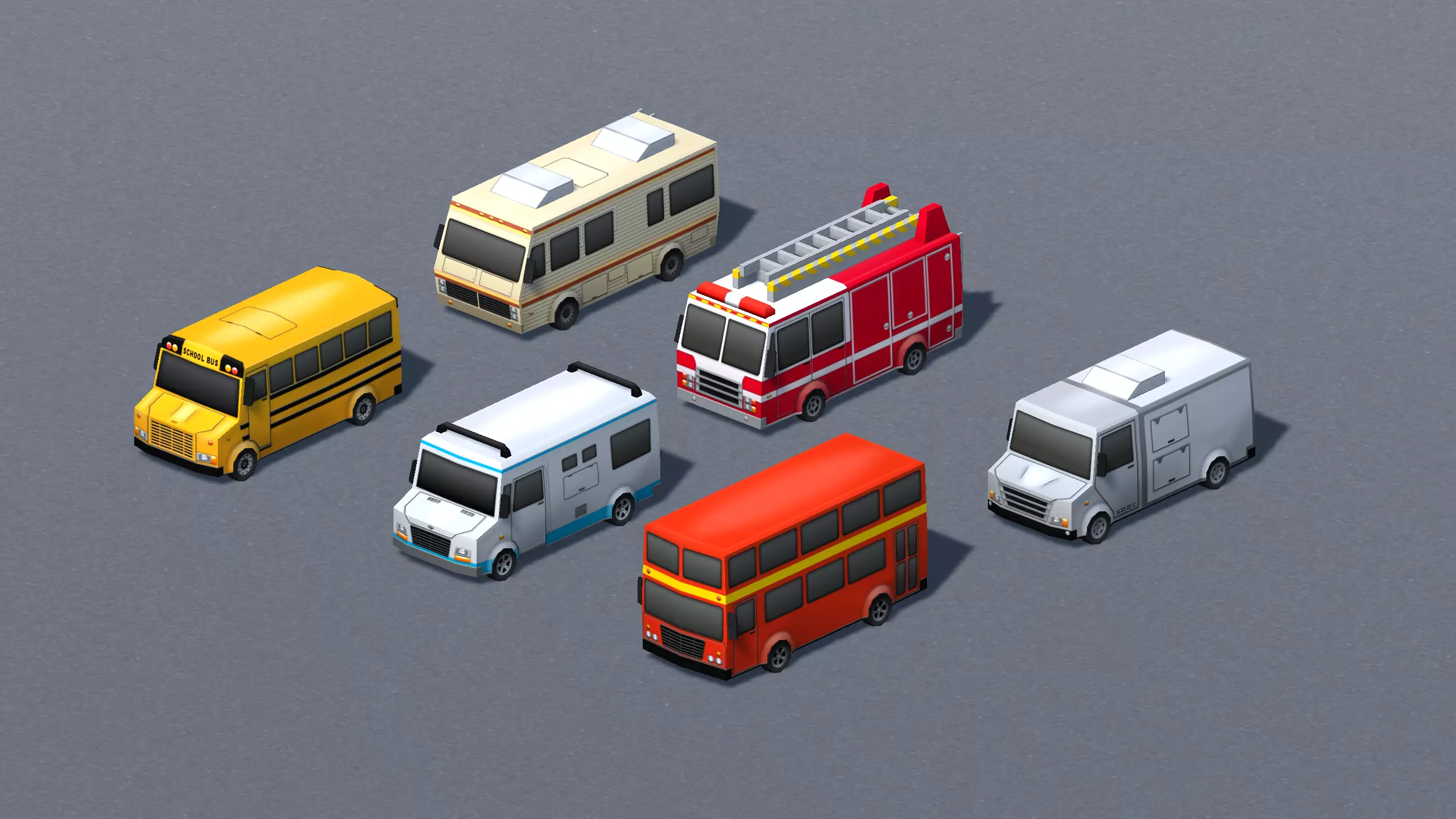 Toon Vehicles Pack Low-poly 3D model