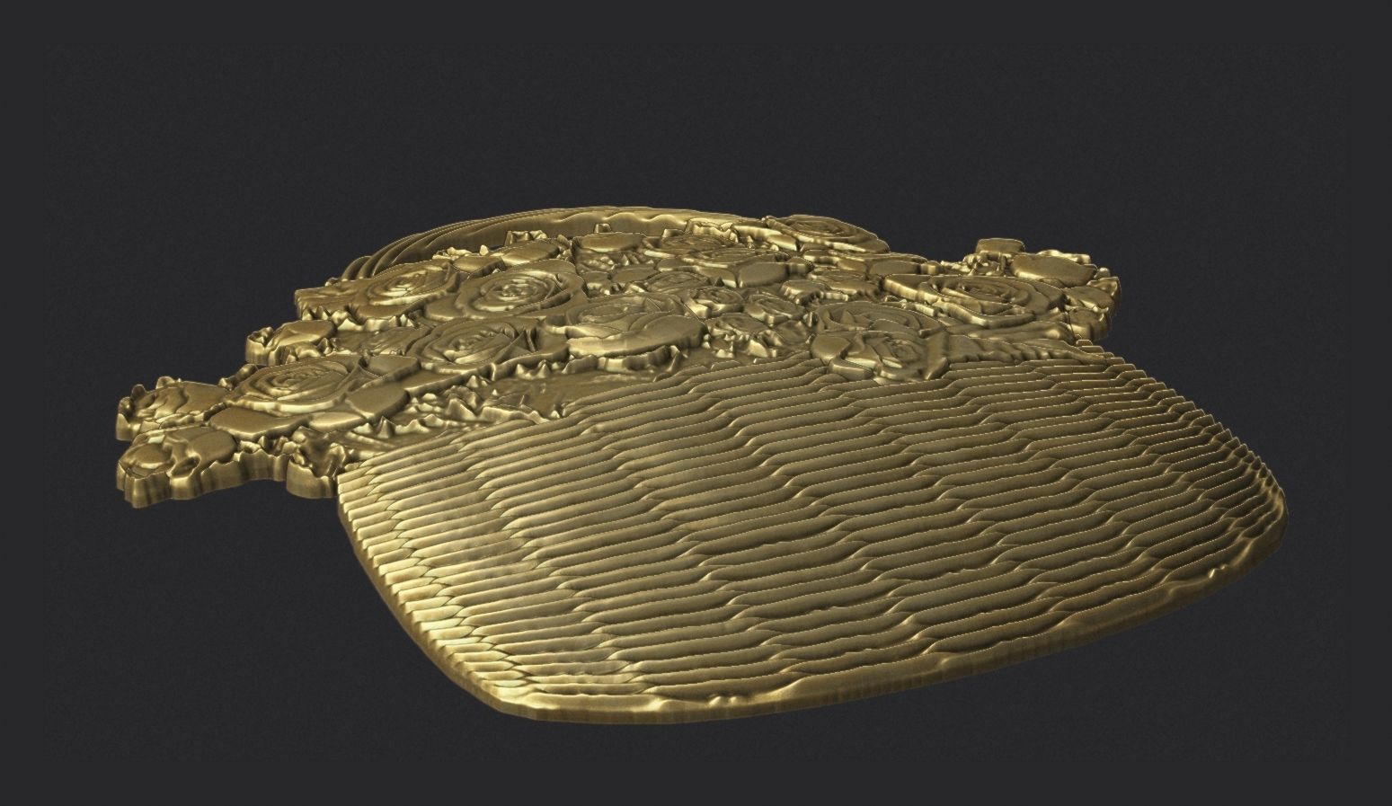 Roses in a basket 3D print model_3