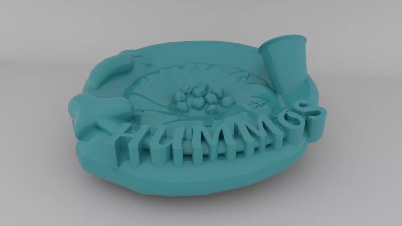 hummus plate Free 3D print model