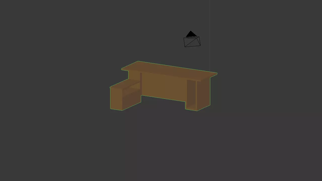 desk teacher 3D model_0