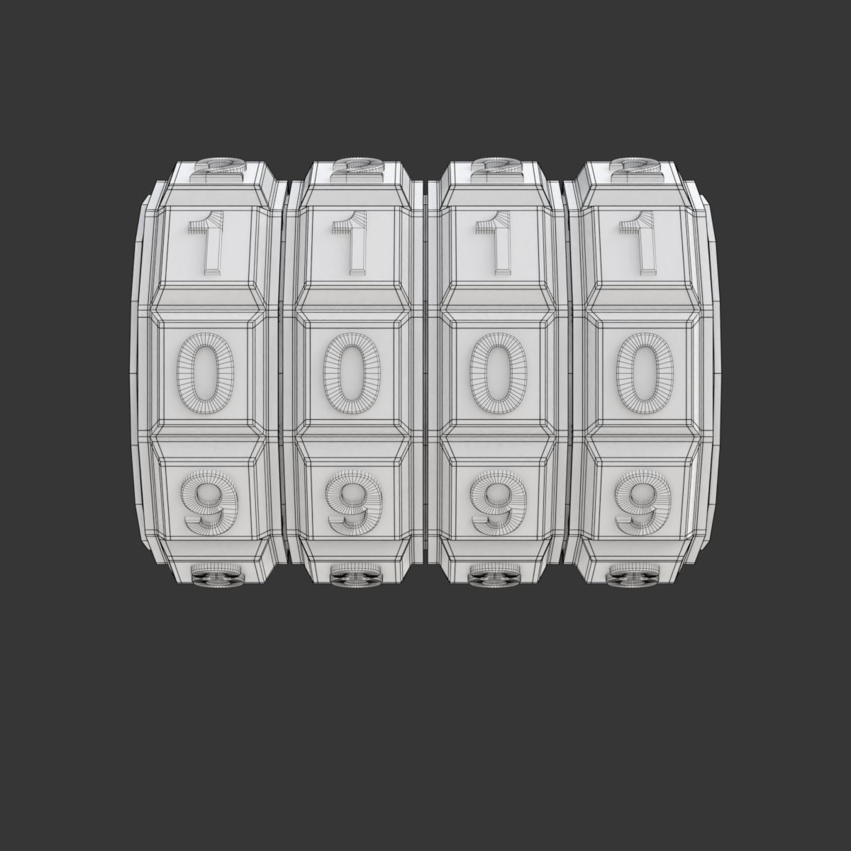 Combination Code Mechanism 3D model | CGTrader