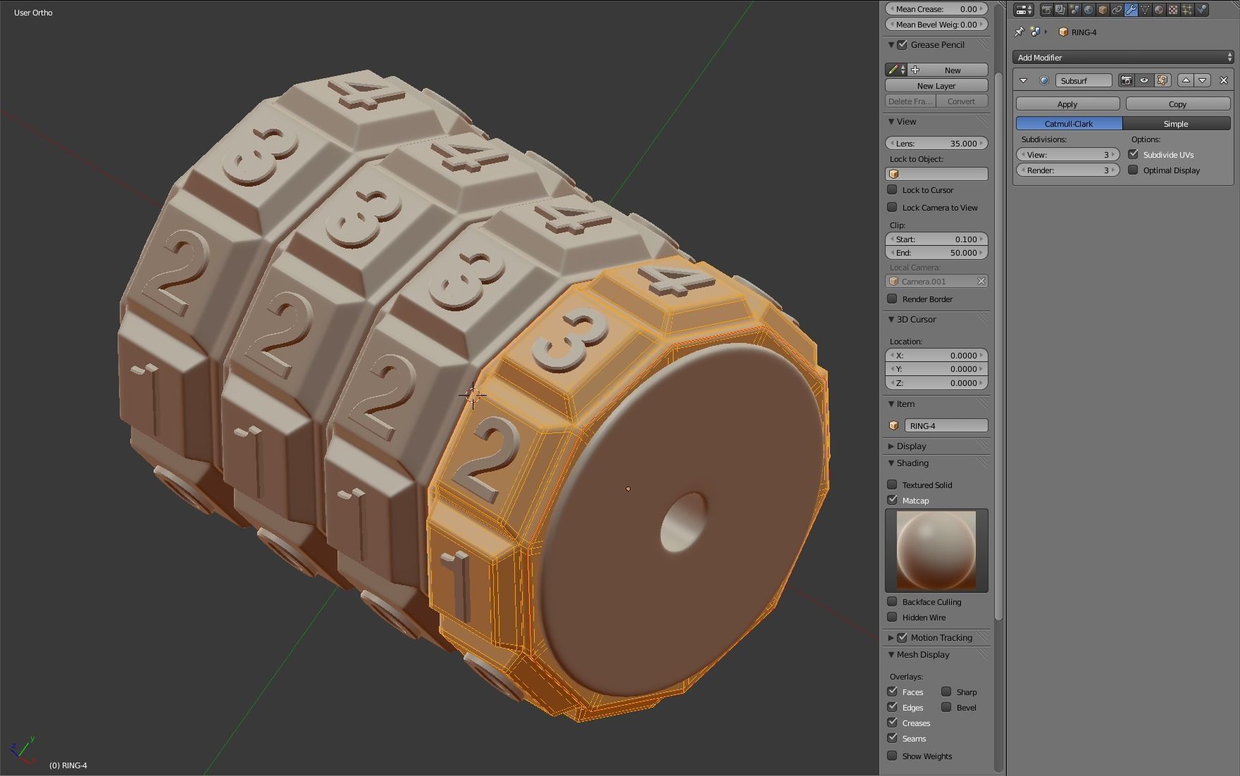 Combination Code Mechanism 3D model | CGTrader