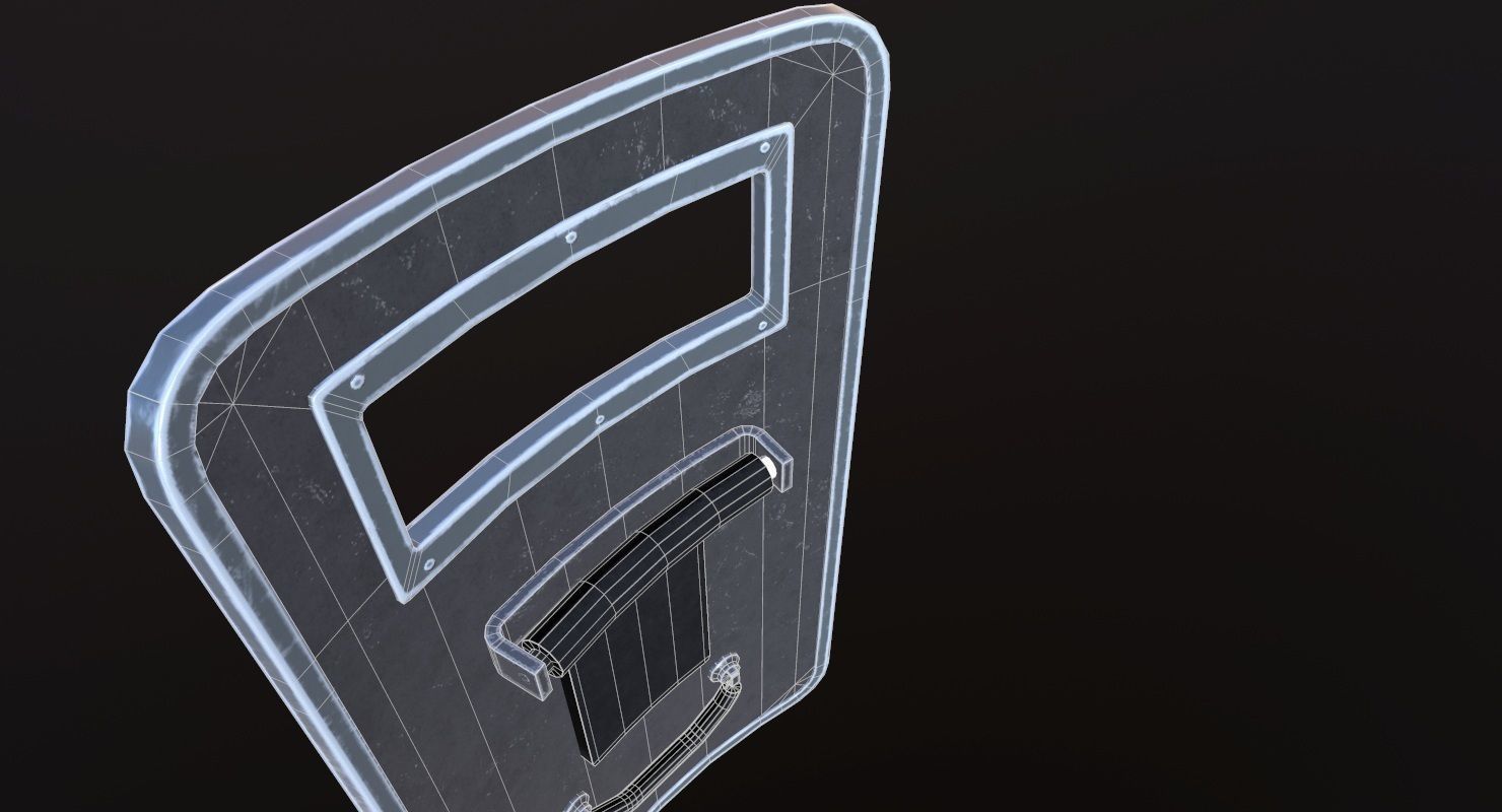 Police Ballistic Shield Low-poly 3D model_13