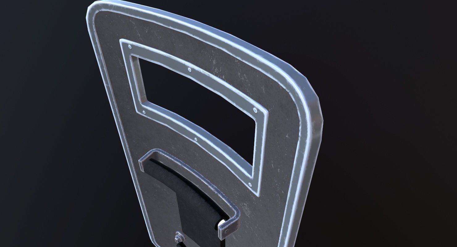 Police Ballistic Shield Low-poly 3D model_11