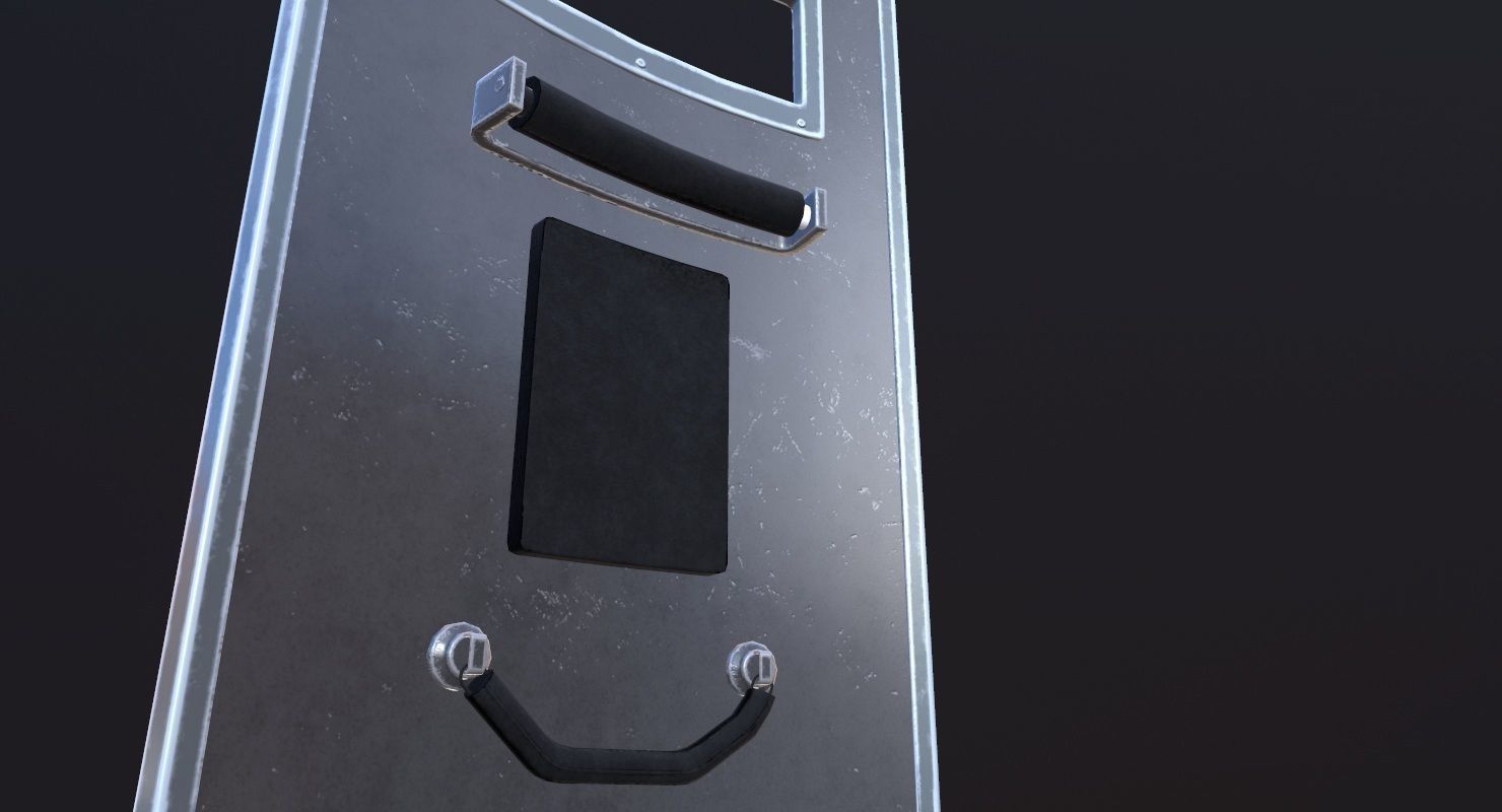 Police Ballistic Shield Low-poly 3D model_12