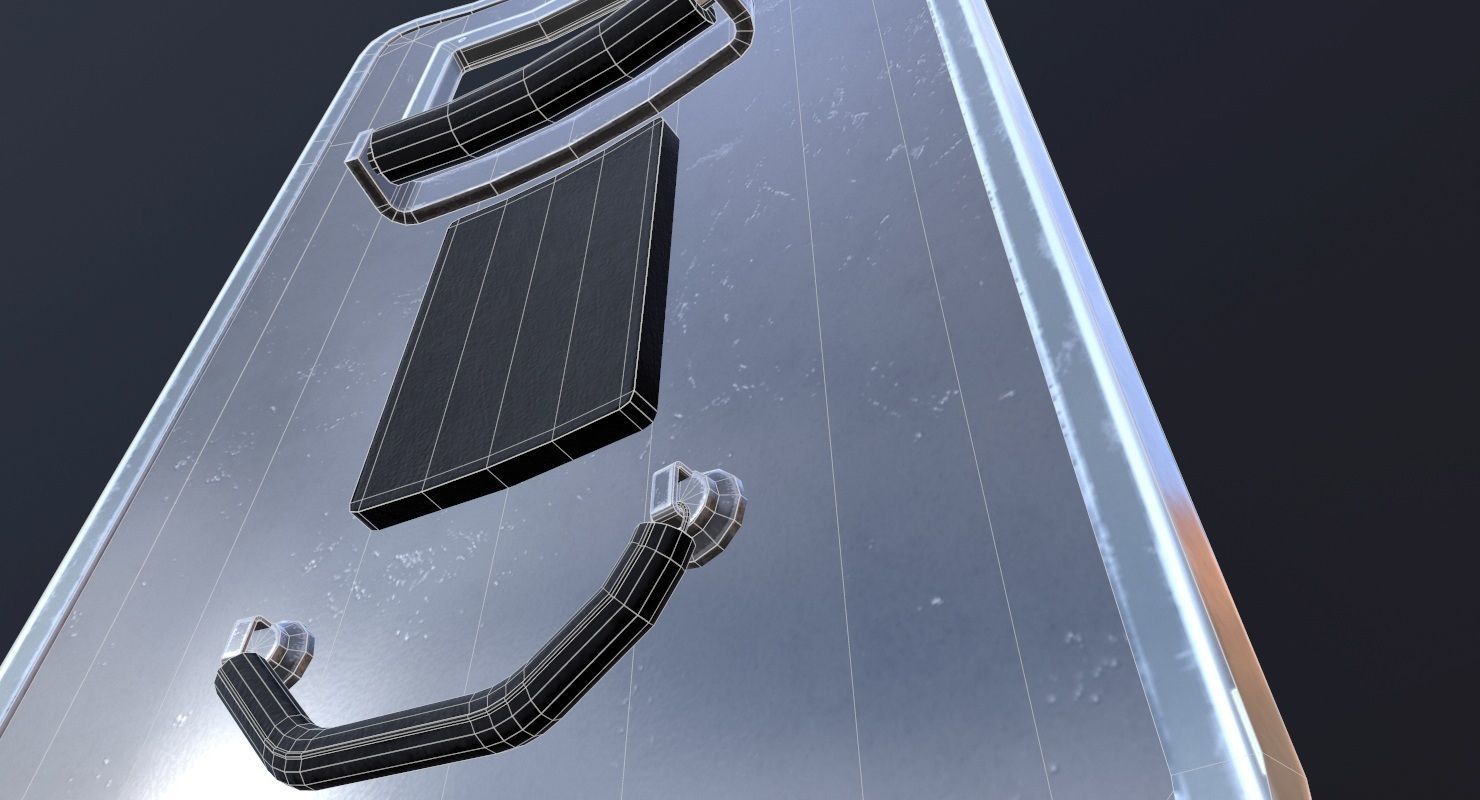 Police Ballistic Shield Low-poly 3D model_16