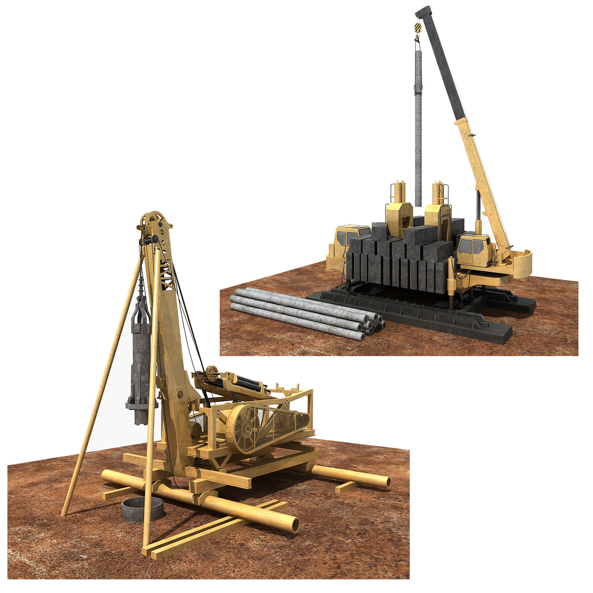 Collection of Construction Machinery 2 3D model