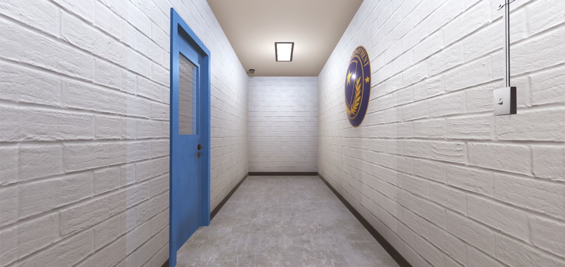 Police Detention Cells Low-poly 3D model_11