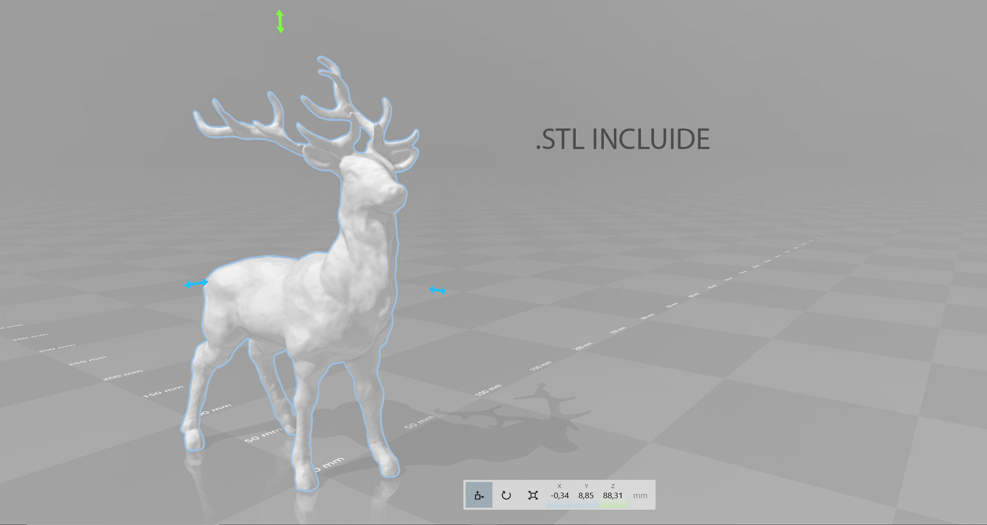 Realistic Deer Low-poly 3D model_6